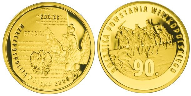 200 zł 90. rocznica Powstania Wielkopolskiego 2008