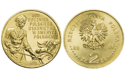 2 zł 400 lat osadnictwa w Ameryce 2008