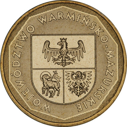 2 zł Województwo warmińsko-mazurskie 2005