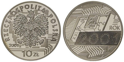 10 zł Rok 2001 z hologramem 2001