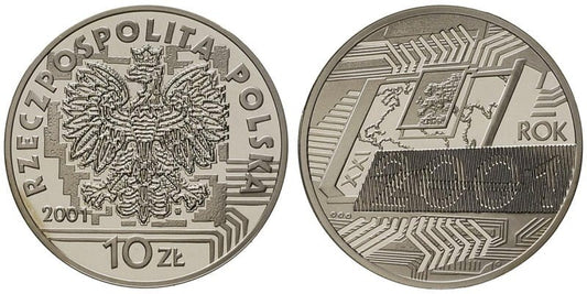 10 zł Rok 2001 z hologramem 2001