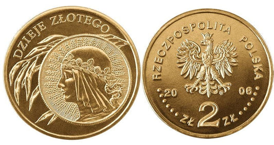 2 zł Dzieje złotego 1932 r. głowa kobiety 2006