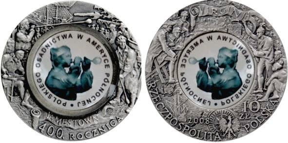 10 zł 400 lat osadnictwa w Ameryce 2008