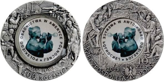 10 zł 400 lat osadnictwa w Ameryce 2008