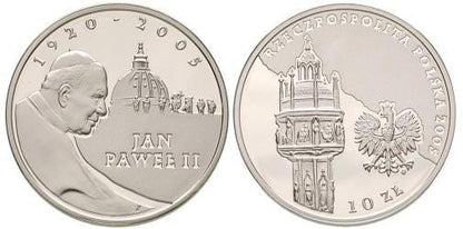 10 zł Jan Paweł II 2005