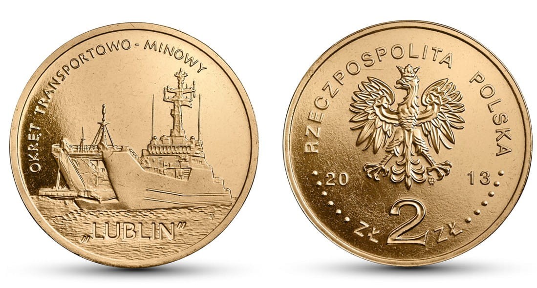 2 zł Okręt transportowo-minowy „Lublin” 2013
