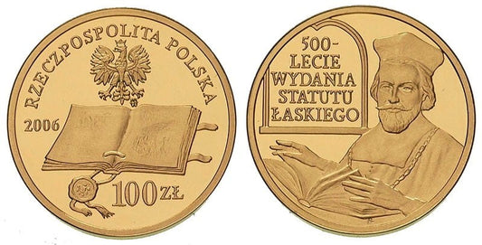100 zł 500 - lecie wydania Statutu Łaskiego 2006