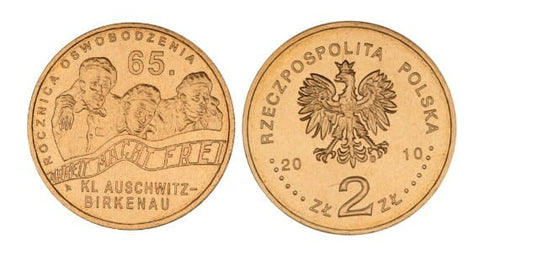 2 zł 65. rocznica oswobodzenia KL Auschwitz-Birkenau 2010