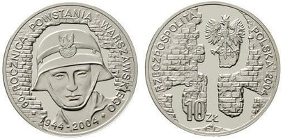 10 zł 60. rocznica Powstania Warszawskiego 2004