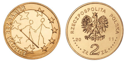 2 zł Europa bez barier – 100-lecie Towarzystwa Opieki nad Ociemniałymi 2011
