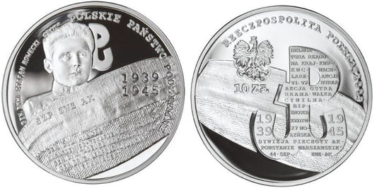 10 zł Polskie Państwo Podziemne 2009