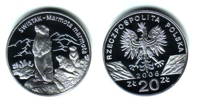 20 zł Świstak (łac. Marmota marmota) 2006