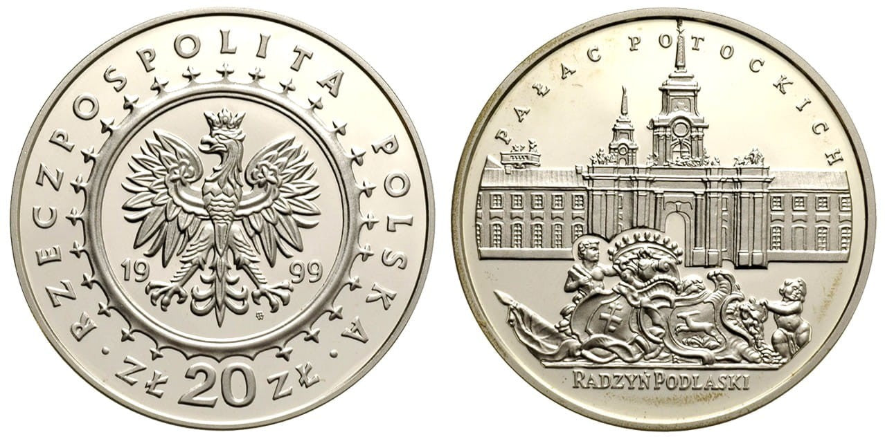 20 zł Pałac Potockich w Radzyniu Podlaskim 1999