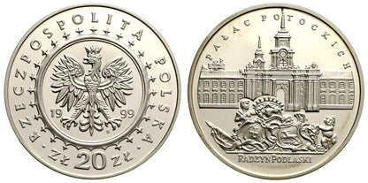 20 zł Pałac Potockich w Radzyniu Podlaskim 1999