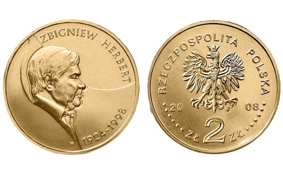 2 zł Zbigniew Herbert (1924 - 1998) 2008