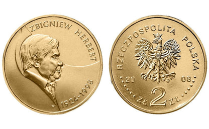 2 zł Zbigniew Herbert (1924 - 1998) 2008