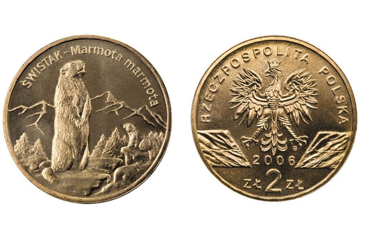 2 zł Świstak (łac. Marmota marmota) 2006