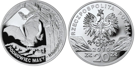 20 zł Podkowiec mały (łac. Rhinolphus hipposideros) 2010