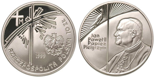 10 zł Jan Paweł II Papież Pielgrzym 1999