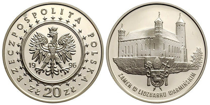 20 zł Zamek w Lidzbarku Warmińskim 1996