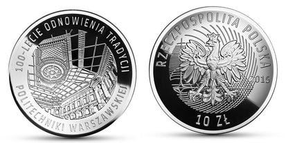 10 zł 100-lecie Politechniki Warszawskiej 2015