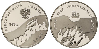 10 zł 25-lecie Solidarności 2005