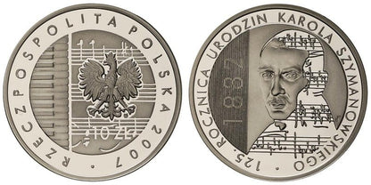 10 zł Karol Szymanowski 2007
