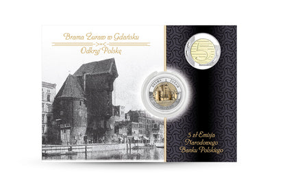 5 zł Brama Żuraw w Gdańsku 2021 nr 13 + blister