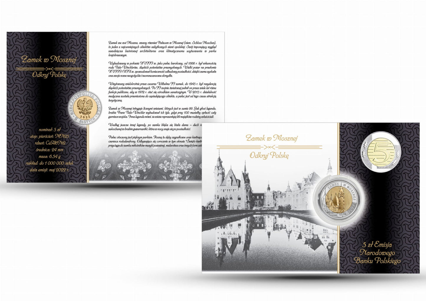 Blister Zamek w Mosznej 2022 nr 15 + kapsel